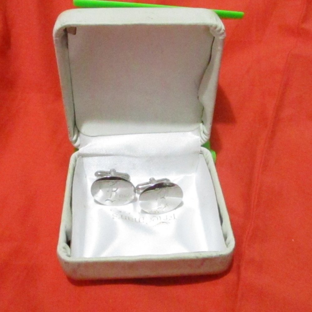 VINTAGE 925 Sterling Silver Personalized Monogram “B” Cufflinks